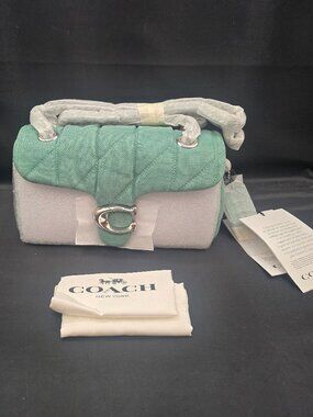 Coach Quilted Denim Tabby 20 CBG33 Ivy